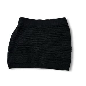 Forever 21 Black Crochet Swim Cover-Up Skirt